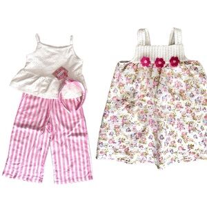 Toddler 2T Floral Dress and Matching Set Bundle NWT